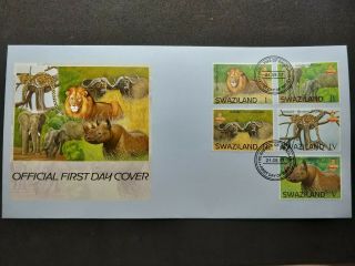 Swaziland First Day Cover Fdc Big 5