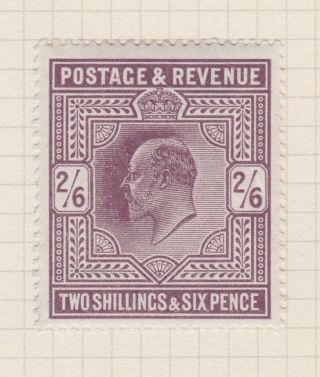 Gb Stamps King Edward Vii 1911 2/6d Somerset House Shade317 Mounted On Page