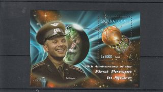 Sierra Leone 2011 Mnh First Person Space 50th Anniv 1v Ss Ii Yuri Gagarin Vostok