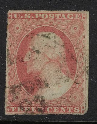 Scott 11 1857 3 Cent Washington Regular Issue Type I Vg