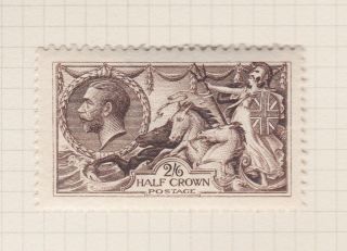 Gb Stamps King George V 1913 2/6d Seahorse Waterlow 399 Mounted On Page