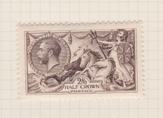 Gb Stamps King George V 1913 2/6d Seahorse Waterlow 400 Mounted On Page