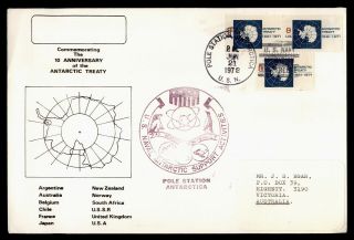 Dr Who 1972 Pole Station Antarctic Treaty 10th Aniv Cachet Le39309
