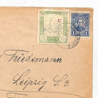 HH80 1934 Paraguay CAMPANA C Rural Office Gran Chaco Overprint Cover Leipzig 2