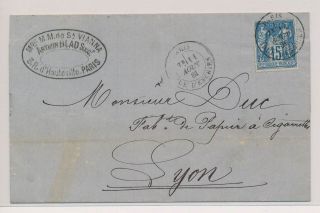 Lk50573 France 1881 Old Cover With Cancels