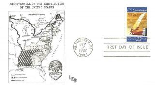 2360 22c Signing Of The Constitution,  First Day Cover Cachet [d526435]