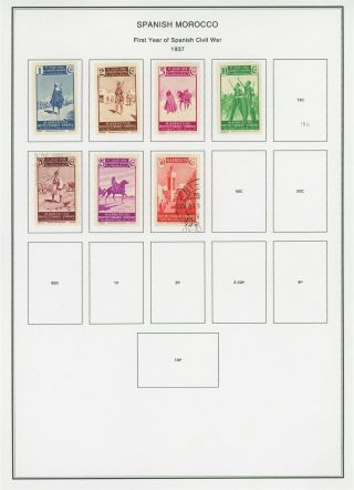 Spanish Colonies - Morocco - Album Page Lot 28 - See Scan - $$$