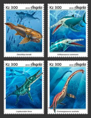 Angola 2019 Fauna Prehistoric Water Animals S201905
