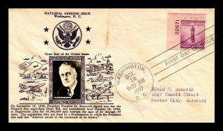 Dr Jim Stamps Us Franklin D Roosevelt Photo Cachet Defense Fdc Cover Scott 901