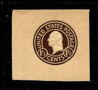 Hick Girl Stamp - U.  S.  Cut Square Envelope Sc U484 Brown On Manila Y671