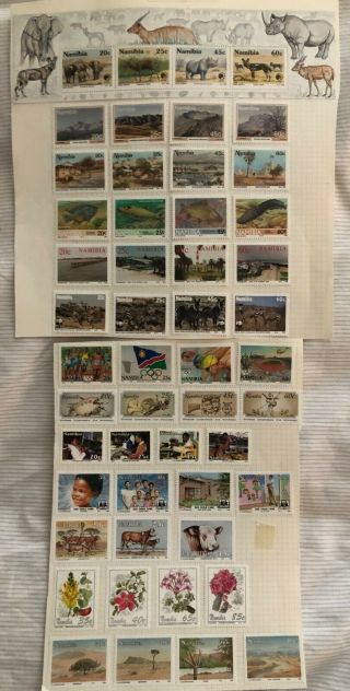 Namibia - 2 Album Pages - Mm - Miniature Sheet Unfolded