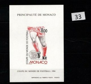 == Monaco 1994 - Mnh - Imperf - Soccer