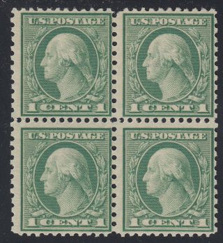 Tdstamps: Us Stamps Scott 538 1c Washington Nh Og,  Block Of 4