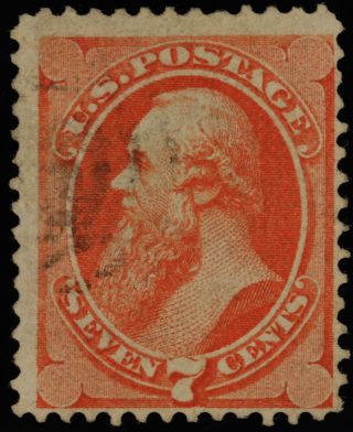 1871 Us Scott 138 - 7 Cent Edwin M.  Stanton - Vermillion - - Fine