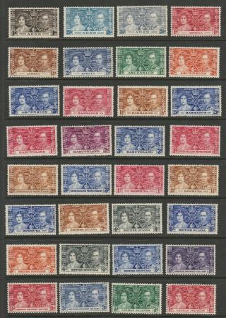 British Empire Kgvi 1937 Coronation Omnibus Near Complete (201 Stamps) Mnh
