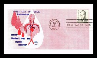 Dr Jim Stamps Us Dr Charles R Drew Fdc Colonial Cachet Cover Washington Dc