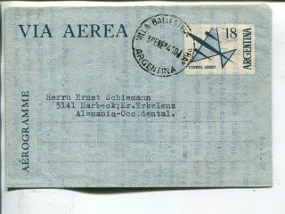 Argentina 18p Aerogramme To Germany 1964
