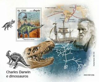 Angola 2019 Charles Darwin And Dinosaurs S201905