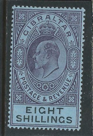 Gibraltar 1903 8s Dull Purple & Black/blue Lmm Sg 54 Cat £170