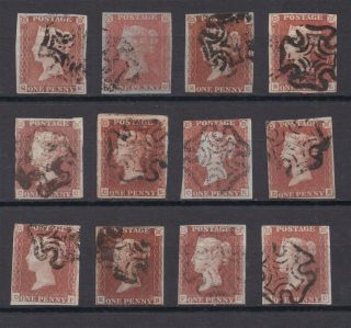 Lot:31438 Gb Qv 1841 1d Red Brown Imperf Stock Selection Taken From A Large C