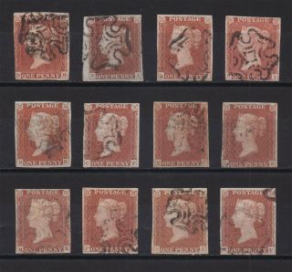 Lot:31435 Gb Qv 1841 1d Red Brown Imperf Stock Selection Taken From A Large C