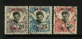 France Offices In Hoi Hao 3 Early Stamps,  Hinge Remnant - S9668