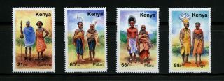 R267 Kenya 2005 Native Costumes 4v.  Mnh
