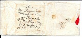 London 1767 Entire To Talgarth House N.  Wales.  " By Hay Bagg " 2/ - Rate.