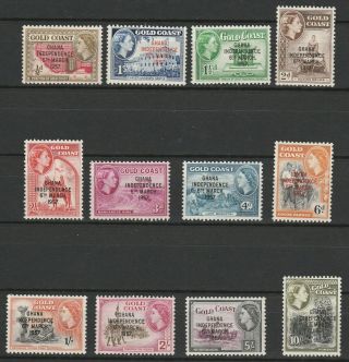 Ghana 1957 - 58 Independence Set X12 Mnh
