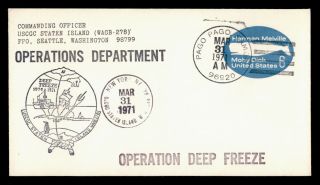 Dr Who 1971 Samoa Pago Pago Antarctic Operation Deep Freeze Cachet E39167