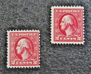 Nystamps Us Stamp 528 528b Og H $28 Washington