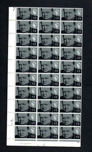 1/3 Churchill (non - Phosphor) Complete Unmounted Sheet Of 120
