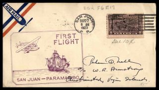 Mayfairstamps Us Flight 1923 San Juan To Virgin Islands Cover Wwb_32651
