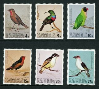 Zambia Scott 171 - 176 Mnh Birds Of Zambia Fauna Cv$7,