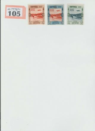 B105 Stamps Eritrea,  Italian Colony Sg Value £6.  50 Each 1934 Good Value