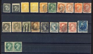 21x Canada Small Queen Stamps 1c Mpop 1c Mng,  Pair 2c Mng 1/2c To 50c Cv=$340.  00