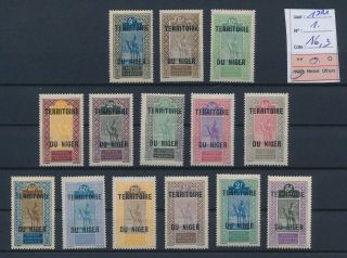 Lk82702 Niger French Territory 1921 Overprint Fine Lot Mh Cv 16,  3 Eur