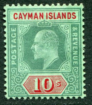 Cayman Is.  Kevii 1907 - 09 Ca 10s Sg 34 Hinged (cat.  £180)
