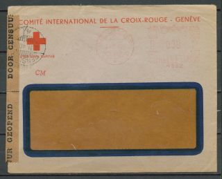 Metermark Geneve 20.  Ix.  40 ComitÉ Int.  De La Croix Rouge Censuur.  4.  30.  11.  40 Vi465