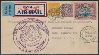 Lz127 Zeppelin 1929 Round The World Flight Cover To York City Bs2982