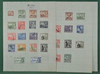 Malta Stamps Selection On 3 Pages (a185)