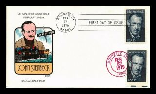 Us Cover Collins Hand Colored Cachet John Steinbeck Author Fdc Combo