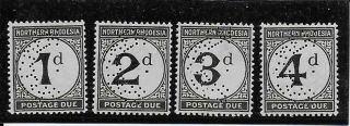 Northern Rhodesia 1929 Posage Dues D1/4s Perf Specimen