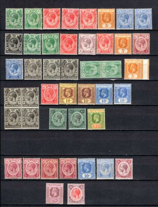 Malaya Singapore Straits Settlements States 1912 - 1933 Kgv Mh Stamps Mounted