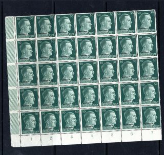 Germany Occupied Russia Ostland Sc N26 Stamps Block Of 35 Hitler 1941 - 43 Id 2246