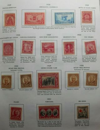 U.  S.  Stamps: Scott 649 - // - 703,  The Commemorative Issues,  Of 1928 - 31 Oghr