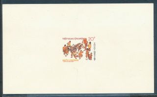 Vietnam 506 1975 Lunar Year Tet 20pi Proof Card Nh Unicorn Dance