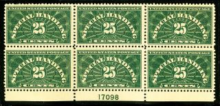 Us Stamps Qe4 Xf Og Nh Fresh Pb Of 6 Scott Value $525.  00