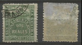 No: 68720 - Danish West Indies - " La Guaira " - Old & Rare Letter Stamp