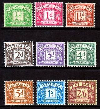 D10 - D18 1924 - 31 Postage Due Set M/mint (707)